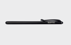 BARTEC passive stylus pen with spiral cable for SP9EX1 and SC9EX1 explosion-proof devices.