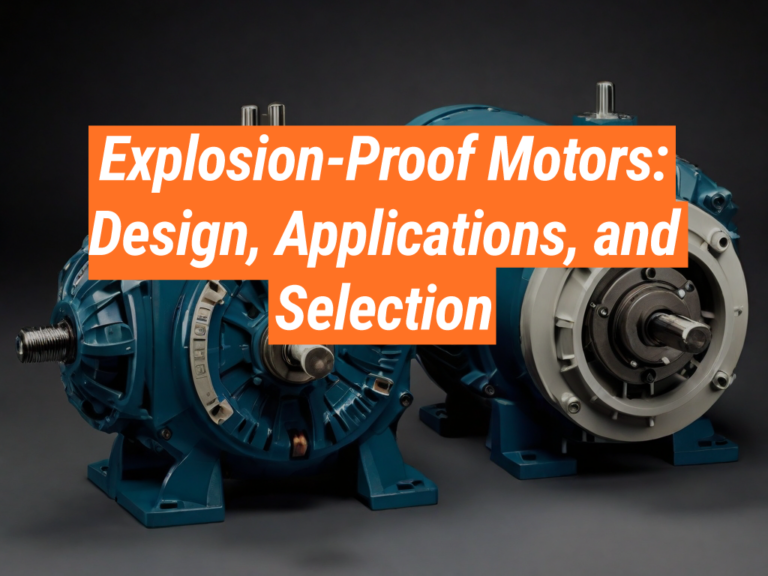 Explosion-Proof Motors: Innovative Design and Diverse Applications ...