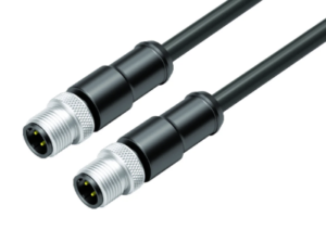 Solexy CAT5e cable with 2 M12 male connectors - D-coded