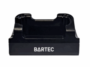 BARTEC 1-slot charging station for the SC9EX1 explosion-proof smartphone, showing compact single-bay dock with power connector.