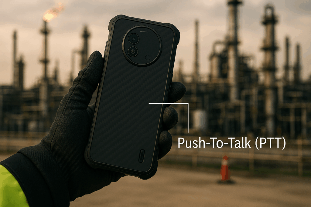 intrinsically safe smartphone with push-to-talk