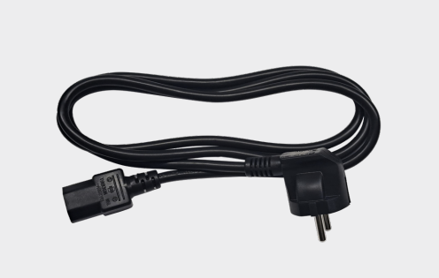 AC power cable for the BARTEC SC9EX1 charging station, featuring standard plug and connector for secure power input