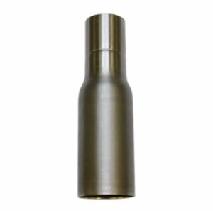Ruwac 2" to 1.5" Stainless Steel Vacuum Reducer – 6.5" long with button lock, designed for secure hose connection in explosion-proof and hazardous-area vacuum systems.