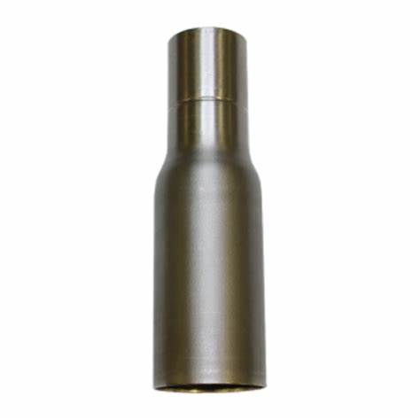 Ruwac 2" to 1.5" Stainless Steel Vacuum Reducer – 6.5" long with button lock, designed for secure hose connection in explosion-proof and hazardous-area vacuum systems.