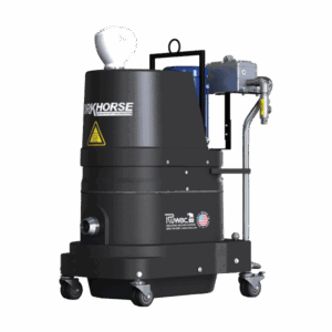 Ruwac P151EX Explosion-Proof HEPA Vacuum with 24-gallon dustpan, 1.5HP motor, 2.75” inlet, and conductive fiberglass housing – Class I Division 1 certified industrial vacuum for hazardous dust collection.