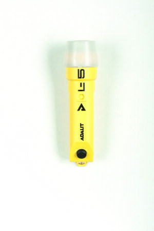 Adalit L-5 Plus intrinsically safe LED safety flashlight with bracket and 4 AAA alkaline batteries for Zone 0 hazardous areas