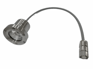 Intrinsically safe LED floodlight for ATEX Zone 0, delivering 200 lumens with stainless steel housing, ideal for illuminating explosive gas areas in industrial zones