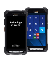 Janam XT2 rugged Android handheld with 2D imager, HF RFID, GSM connectivity, and extended battery option for industrial field operations