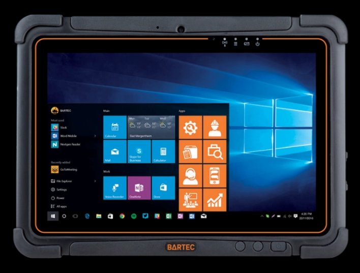 Bartec Tablet Agile S NI 10.1-inch industrial Android tablet with WiFi, non-incendive certified for Class I Division 2 and ATEX Zone 2 hazardous areas
