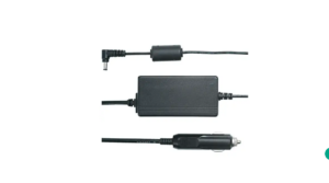 Car charger model CC P01 A01 (Part No. 70174849) for Pad-Ex 01 series, featuring a 12V/24V DC vehicle adapter and barrel jack connector.