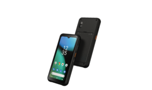 Front view of the BARTEC SP9EX2 intrinsically safe smartphone featuring a 6.1-inch AMOLED display and rugged black industrial housing for Zone 2 hazardous areas