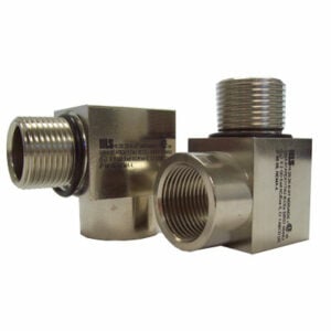 ATEX 90 degree adaptor nickel plated brass hazardous area cable gland elbow Ex d IIC IP66 IP68