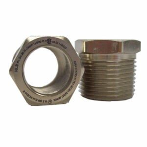 ATEX reducer nickel plated brass hazardous area thread reducer Ex d IIC cable gland fitting IP66 IP68