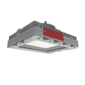 Grinsafe GHSM 60W Wall-Mounted Explosion-Proof LED Light with W25 Degree Bracket and 480VAC for Hazardous Locations