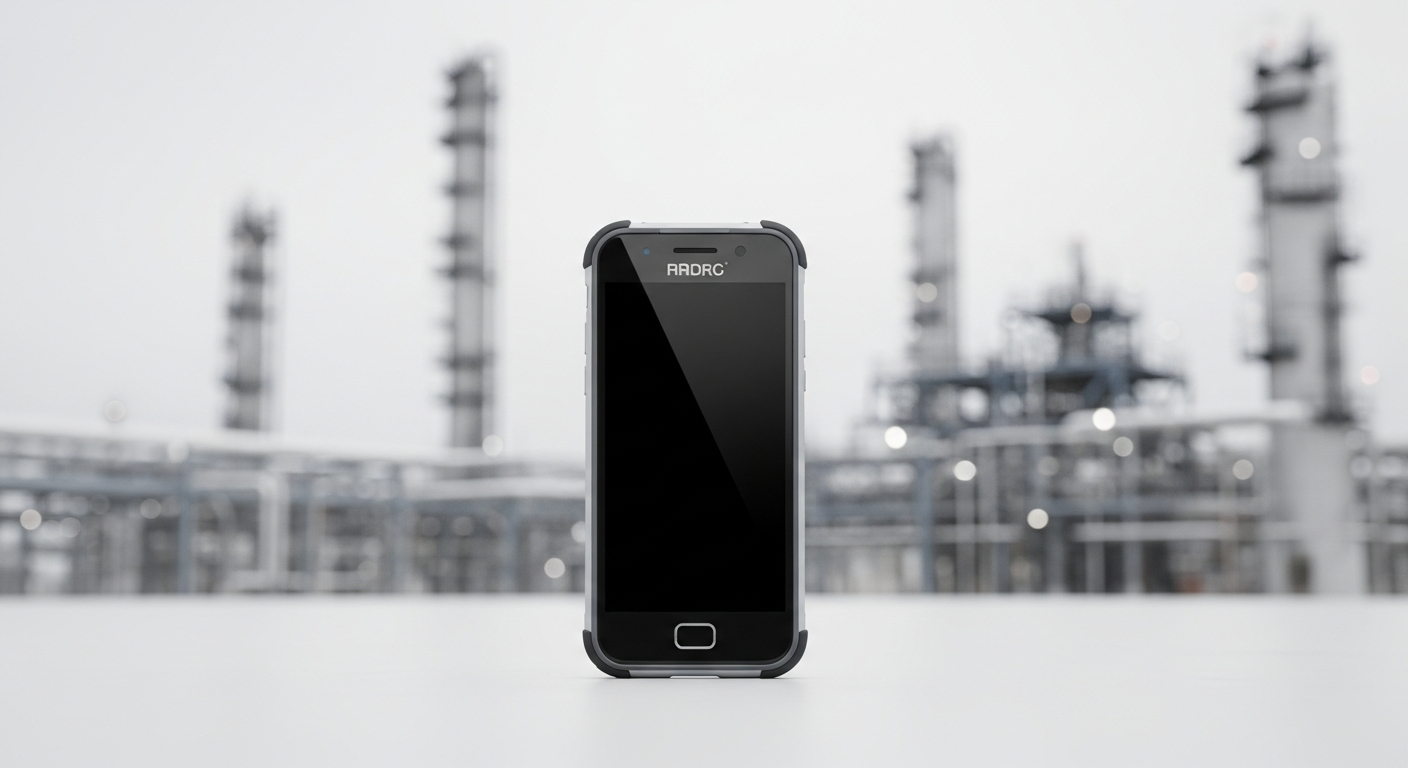 An intrinsically safe smartphone, representing one of the many class 1 div 1 cell phone options available.