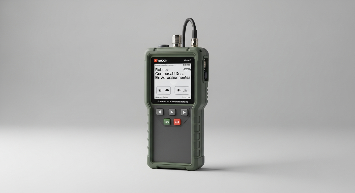 A certified combustible dust gas detector used for safety monitoring in hazardous industrial settings.