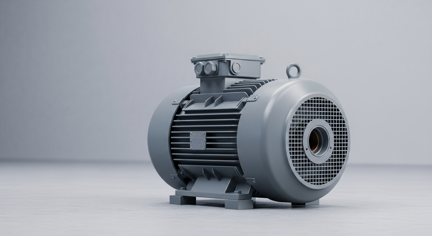 An explosion-proof motor on a clean background, illustrating the importance of an explosion proof motor maintenance checklist.
