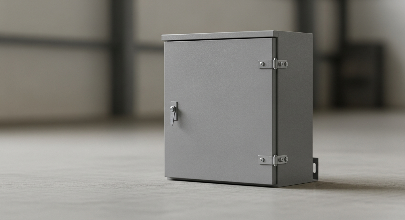 A NEMA 9 dust-tight enclosure in an industrial setting