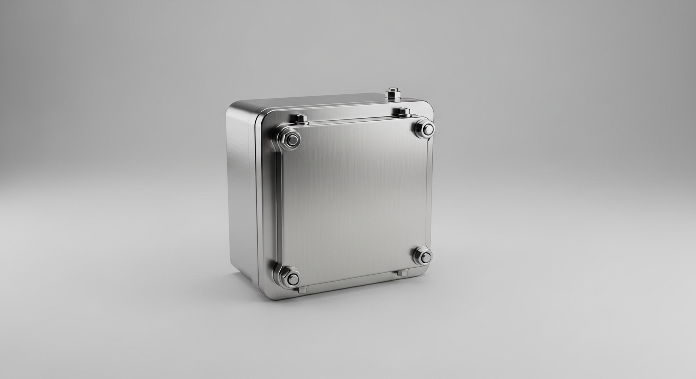 A durable stainless steel explosion proof enclosure, highlighting the debate of stainless steel vs aluminum explosion proof enclosures.