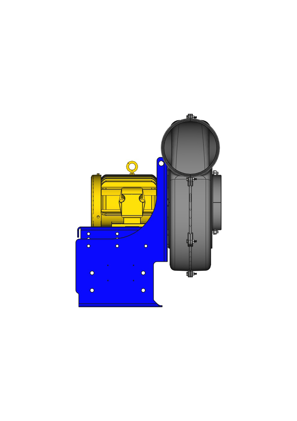 Intrinsically Safe Explosion Proof Fan American Fan Cast Aluminum Blower KAAF-18-R16550-8-10_XP_2P