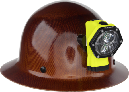 Intrinsically Safe Rechargeable Cap Lamp (Light & Battery Only) XPR-5560GLB OnBrownHardHat1