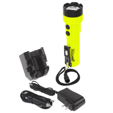 Intrinsically Safe Rechargeable Dual-Light Flashlight wDual Magnets Contents