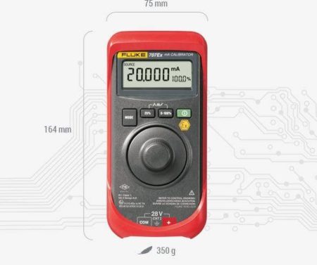 Intrinsically Safe Calibrator Ecom 707Ex accurate dimensions