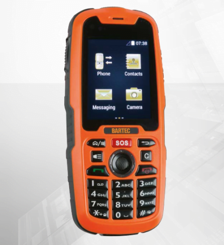 Intrinsically Safe Cell Phone Bartec Mobile X Front View