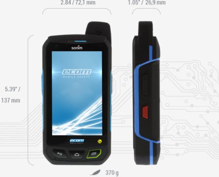 Intrinsically Safe Cell Phone Smart-Ex 01 Ecom size and weight