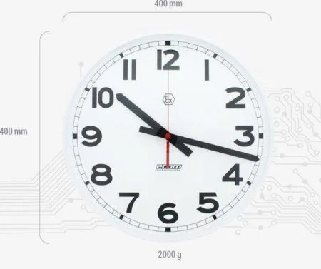 Intrinsically Safe Clock Ecom Ex-Time 40 Dimensions Image