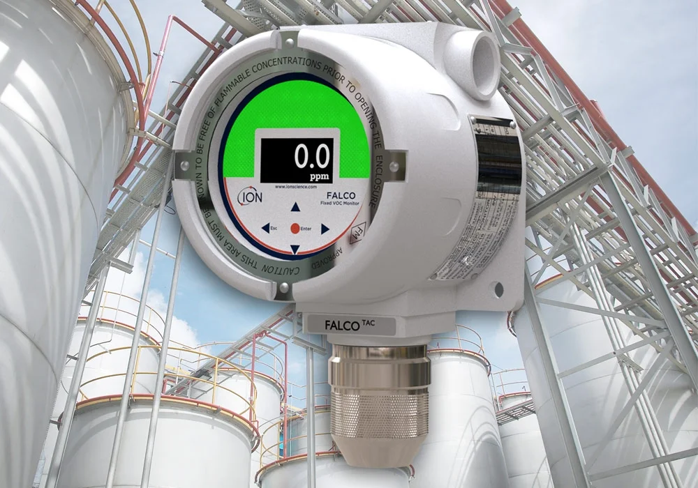 Intrinsically-Safe-Fixed-VOC-Detector-Ion-Science-Falco-TAC-OLED-Screen