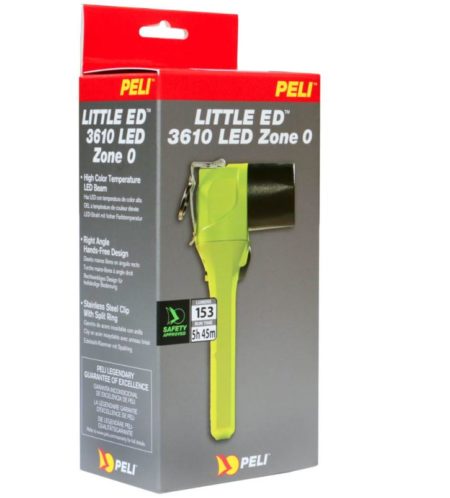 Intrinsically Safe Handlamps Peli Little Ed 3610 Z0 Yellow led beam