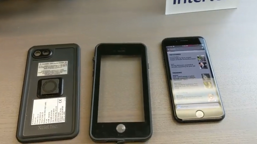 Intrinsically safe iPhone 7+ Case ATEX Zone 2 Front