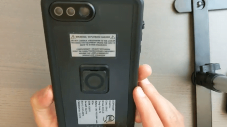 Intrinsically safe iPhone 8 Plus Case ATEX Zone 2 Label at the Back