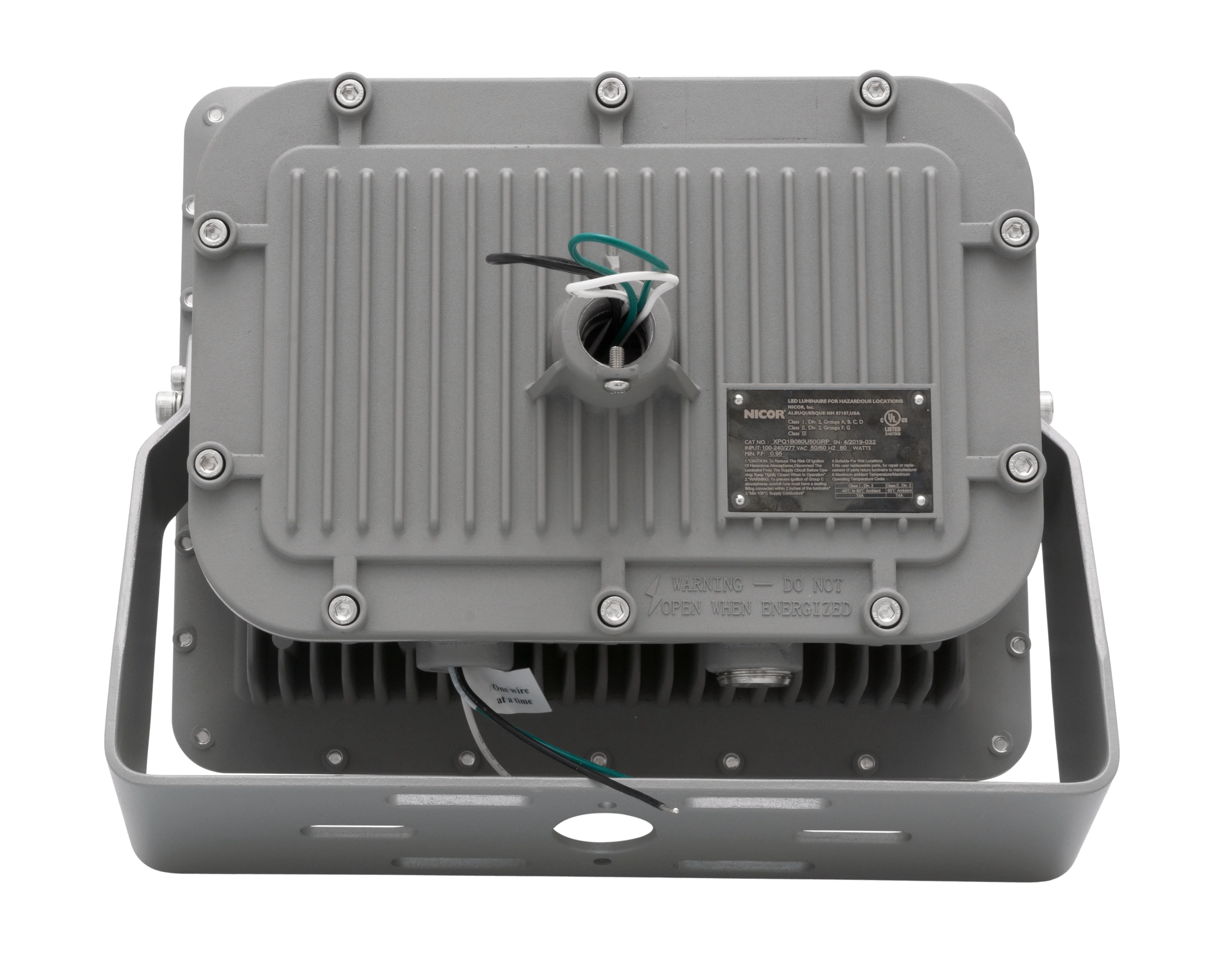 Intrinsically Safe LED Flood Light 100 Watt LED NICOR - XPQ1B100U50GRP Titan aluminum housing