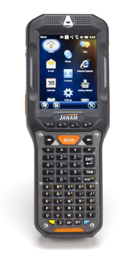 Intrinsically-Safe-Mobile-Computer-Janam-XG3-Windows-Embedded-Handheld-6.5-top-head-on