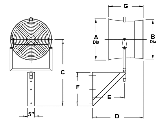 Intrinsically Safe Ventilator COPPUS Double-Duty Heat Killer Dimensions 2